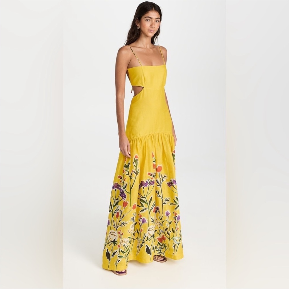 Shannon dress golden wildflowers Silvia Tcherassi